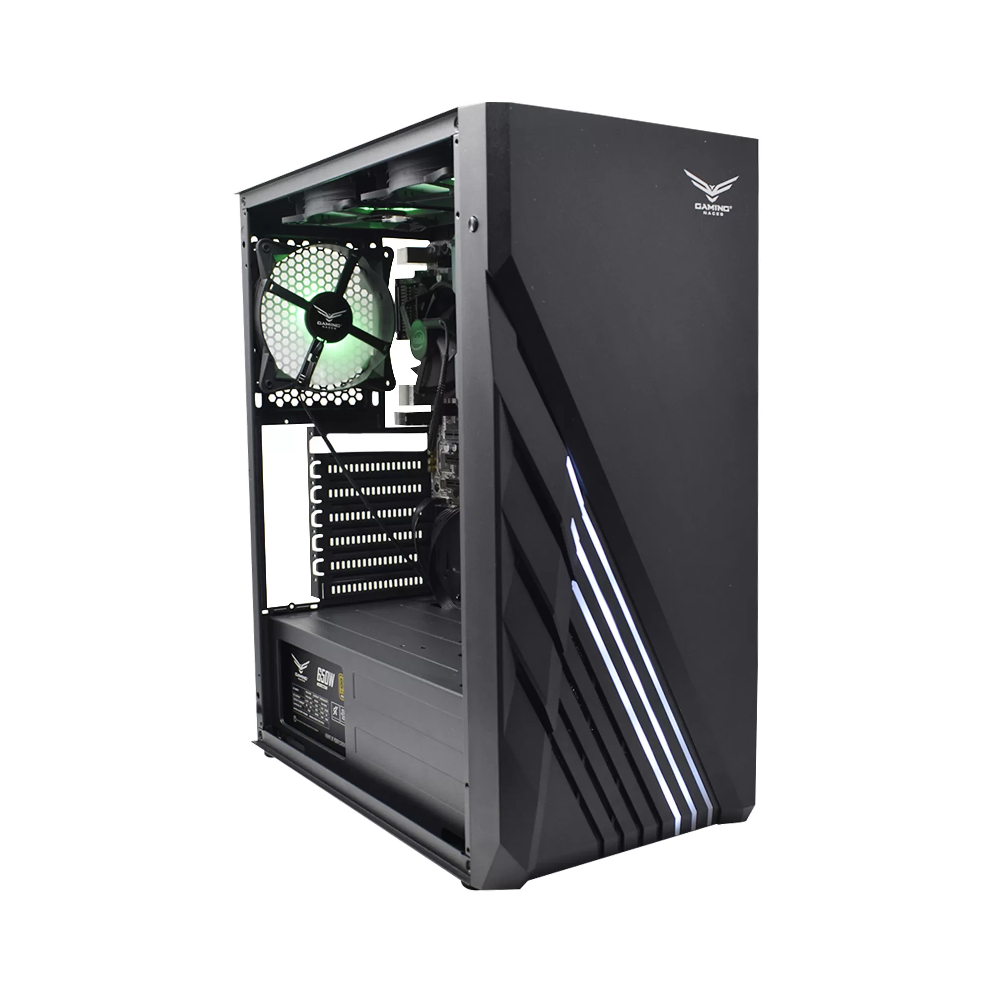 Gabinete Gaming Naceb Technology NA-0612, Gabinete, Negro