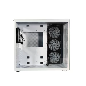 GABINETE GAMING NACEB WHITE NOVA NA-0633 CRISTAL TEMPLADO, MICRO, MII, ATX; USB 3.0 Y TIPO C