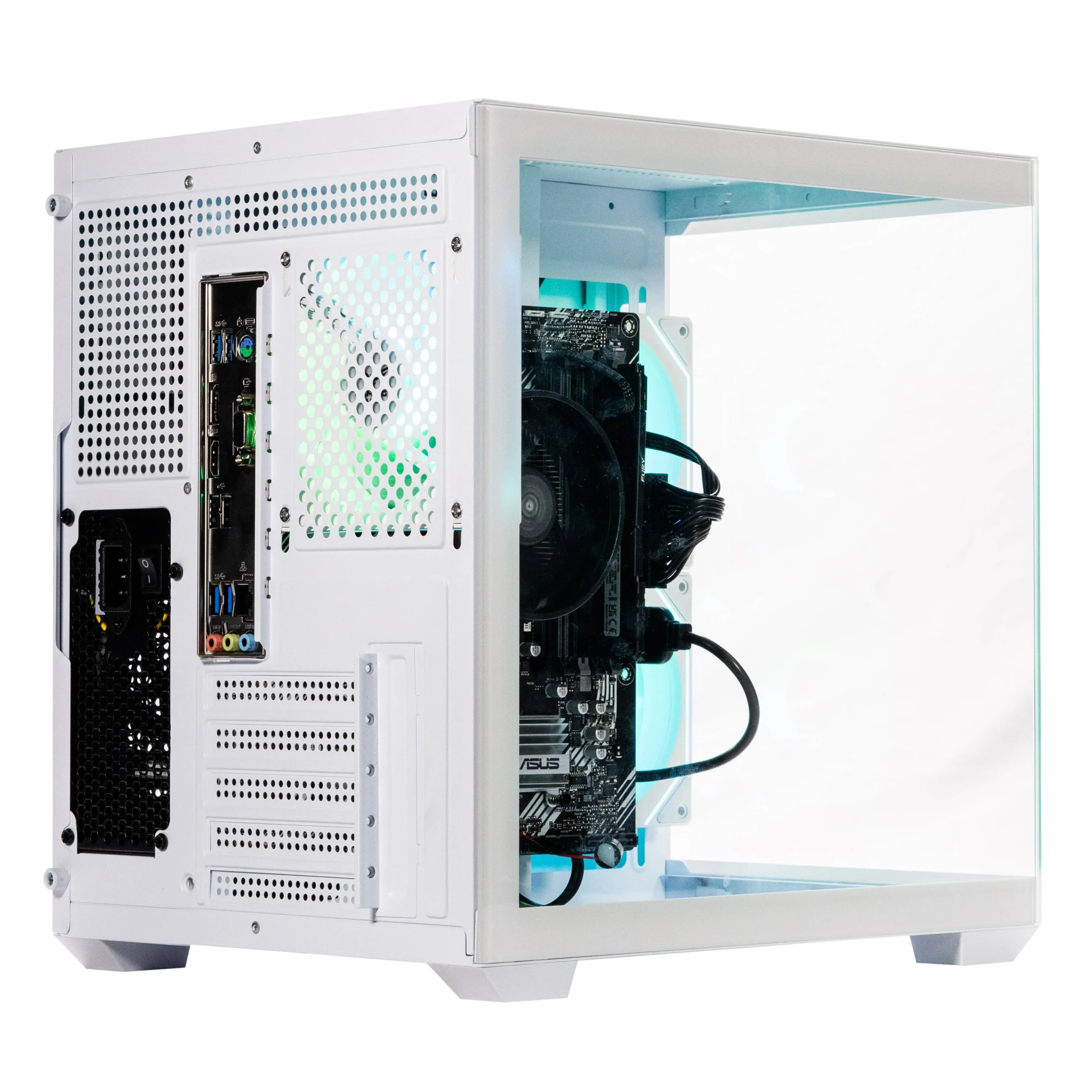 NACEB GABINETE GAMER C/VENTANA Cristal templado, Ventiladores 2 Laterales, 1 Posterior USB 3.0 x2, USB 2.0 x1 HD Audio/HD Micrófono x1 ARGB NA-0636B - Imagen 3