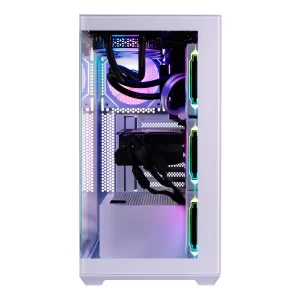 NACEB GABINETE GAMER MEDIA TORRE CRISTAL TEMPLADO ATX,MICROATX, VENTILADORES 3 Frontales, 1 Posterior BLANCO,USB 3.0 x2 HD Audio/Micrófono x1 NA-0637B