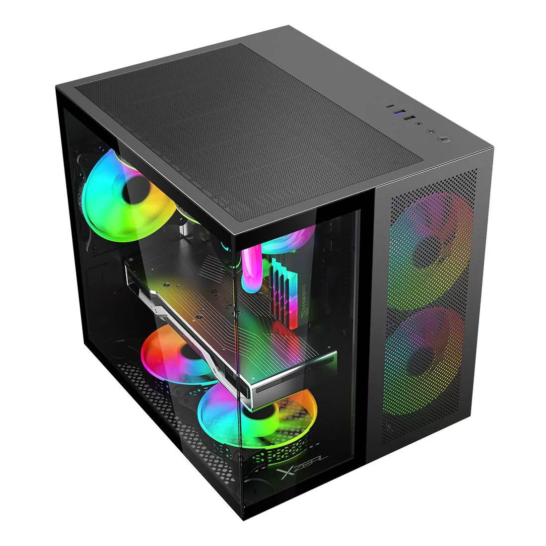 Gabinete CUBO GAMER CXi1 Negro. XZGAMC1B - Imagen 3