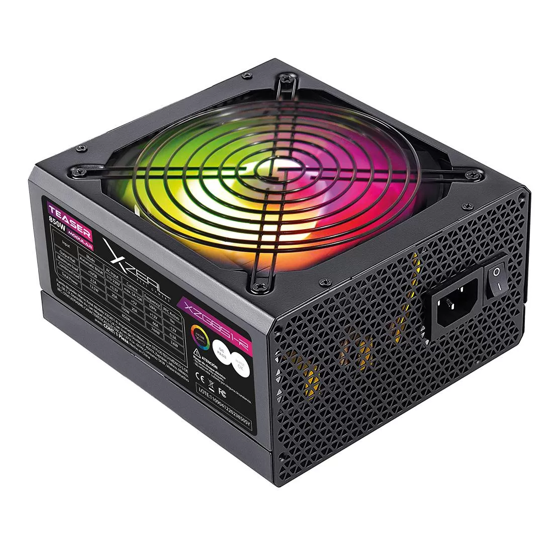 FUENTE DE PODER XZ850M ATX 850W NEGRO. XZPS850MB.