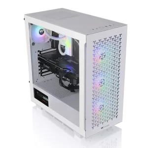 Gabinete Thermaltake V350 TG ARGB Air Snow semi torre, ATX/Mini-ITX/Micro-ATX, USB 3.0, sin Fuente, 4 Ventiladores Instalados