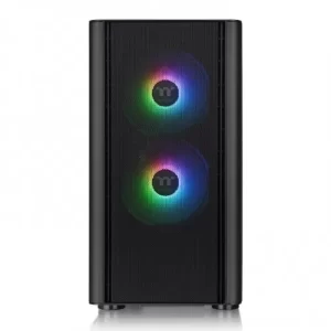 Gabinete Thermaltake V150 TG ARGB, Negro Micro-chassis, Micro ATX/MINI ITX, USB 2.0, sin fuente, 3 ventiladores instalados ARGB