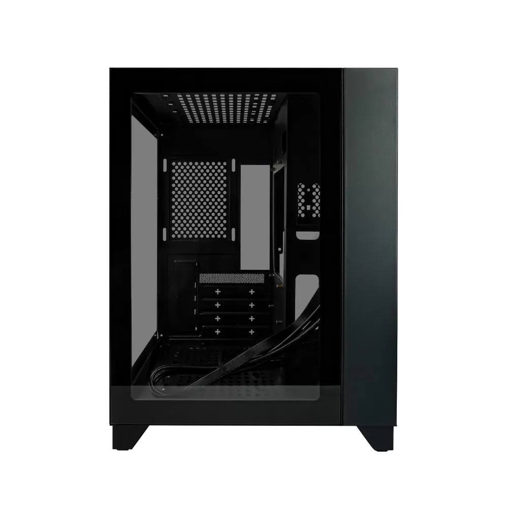 GABINETE GAMER GAME FACTOR CSG570 mATX FISHTANK, DOBLE CRISTAL, USB 3.0, S/FTE, NEGRO - Imagen 3