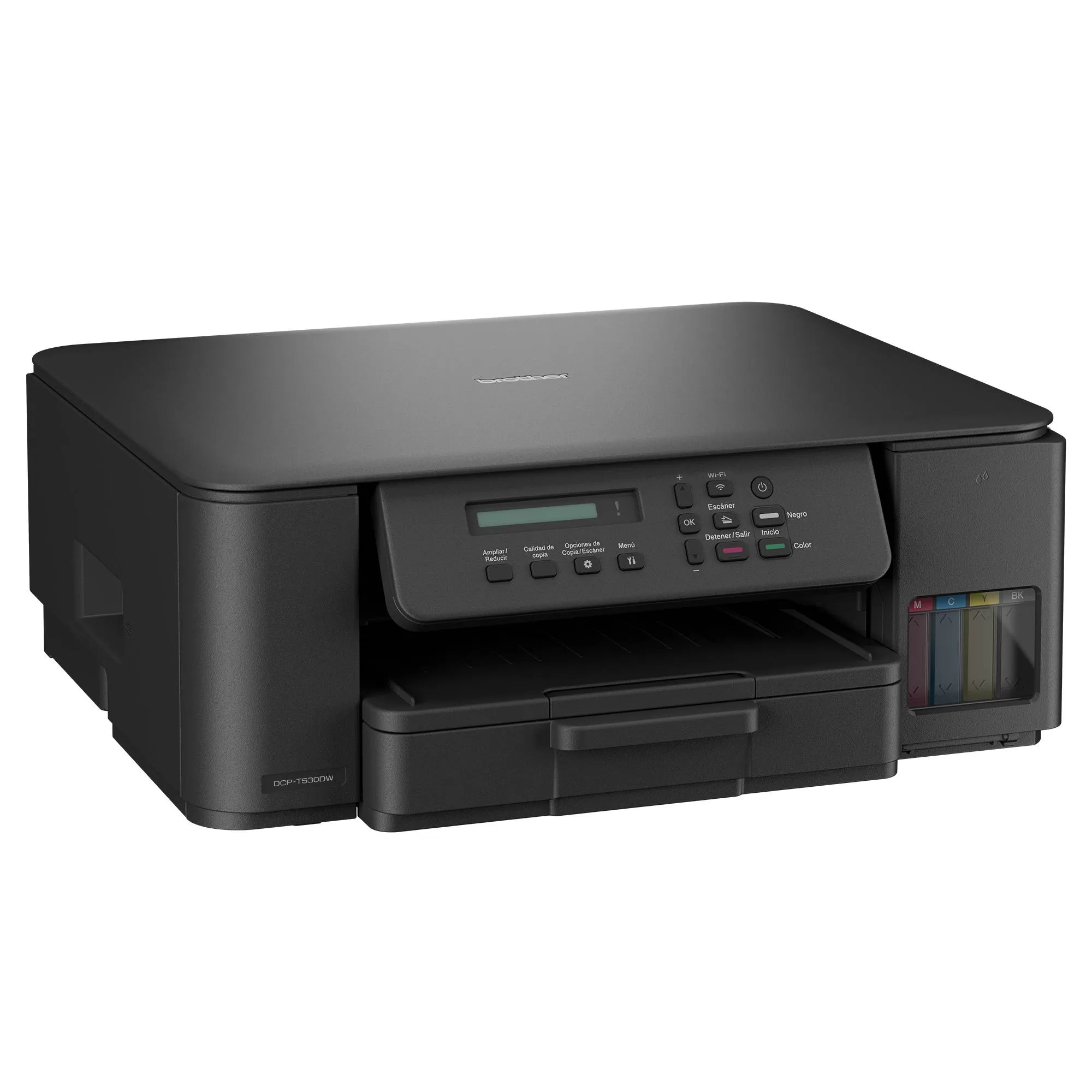 Multifuncional Tinta Continua Brother DCPT530DW, impresión dúplex, 27 ppm negro/11 ppm color, USB 2.0, Wifi 2.4/5Ghz, cama plana color tamaño carta