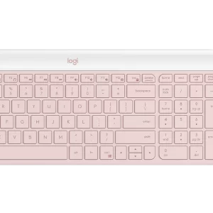 Kit Teclado y Mouse LOGITECH , Rosa, 10 m