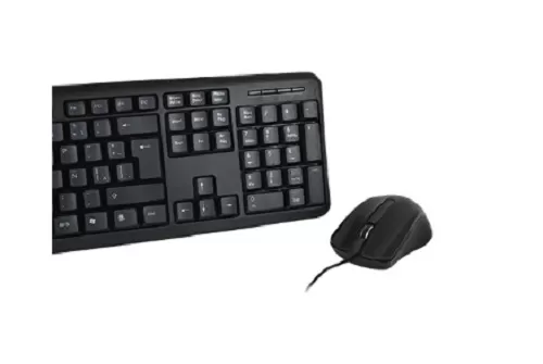 Kit Alámbrico USB Teclado y Mouse Antiderrames Color Negro | PERFECT CHOICE - Imagen 2
