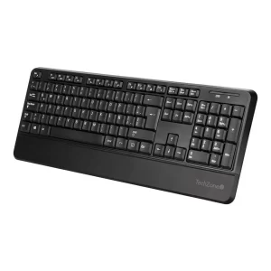Teclado y Mouse PROOF COMBO TZCOMBINA07 TECHZONE , color negro, 105 teclas, 1200 DPI, compatibilidad con Windows y MacOS