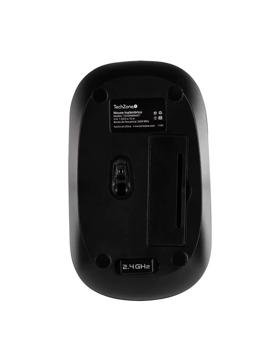 Teclado y Mouse PROOF COMBO TZCOMBINA07 TECHZONE , color negro, 105 teclas, 1200 DPI, compatibilidad con Windows y MacOS - Imagen 3