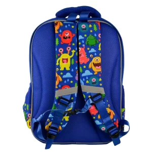 PC-085089 Mochila Escolar Para Niños Múltiples Compartimentos modelo Kiddo Monstruos | PERFECT CHOICE: Diseñada para brindar comodidad
