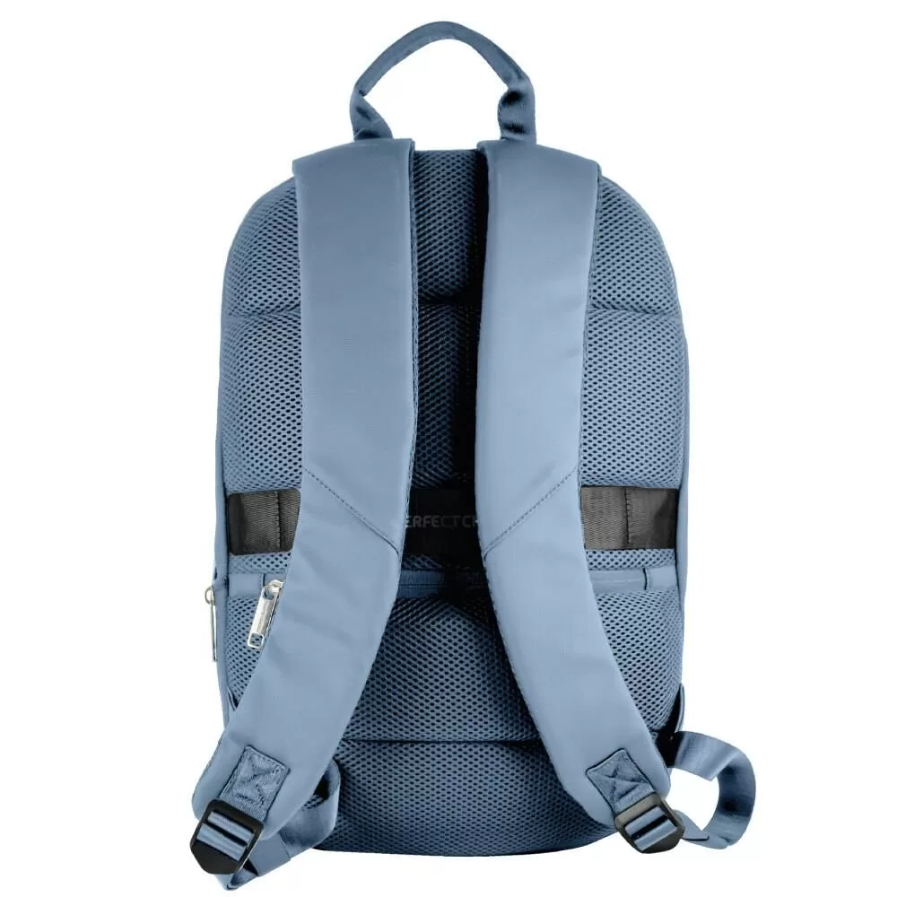 PC-085133 Mochila para laptop 15.6 Anti-salpicaduras Expandible Modelo Obsidia Color Azul | PERFECT CHOICE: Perfecta para laptops de hasta 15.6 Pulgadas - Imagen 2