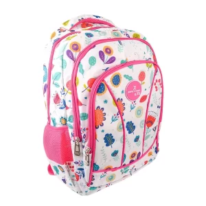 PC-085317 Mochila Escolar Infantil Múltiples Compartimentos Modeo Brooklyn Flores | PERFECT CHOICE