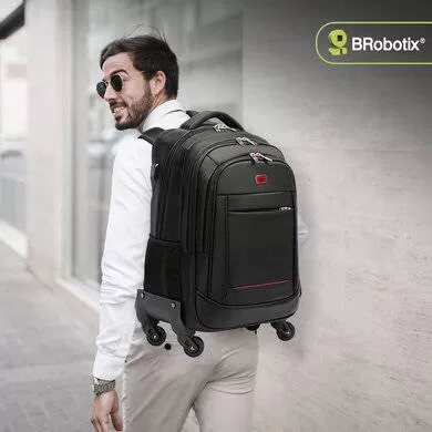 MOCHILA BACKPACK 15 A 18 PULGADAS, ANTIRROBO CARRY ON (CON RUEDAS) PARA LAPTOP, NEGRO, 406245 BROBOTIX - Imagen 4