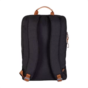 Backpack ECO HERO Techzone de 15.6, 2 compartimientos, 1 acolchado para laptop, color negro, GARANTIA LIMITADA DE POR VIDA.