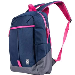 Backpack RAINBOW TZLBP26-A  TECHZONE COLORS 16, color Azul con detalles gris y rosa, 100% Poliester GARANTIA LIMITADA DE POR VIDA.