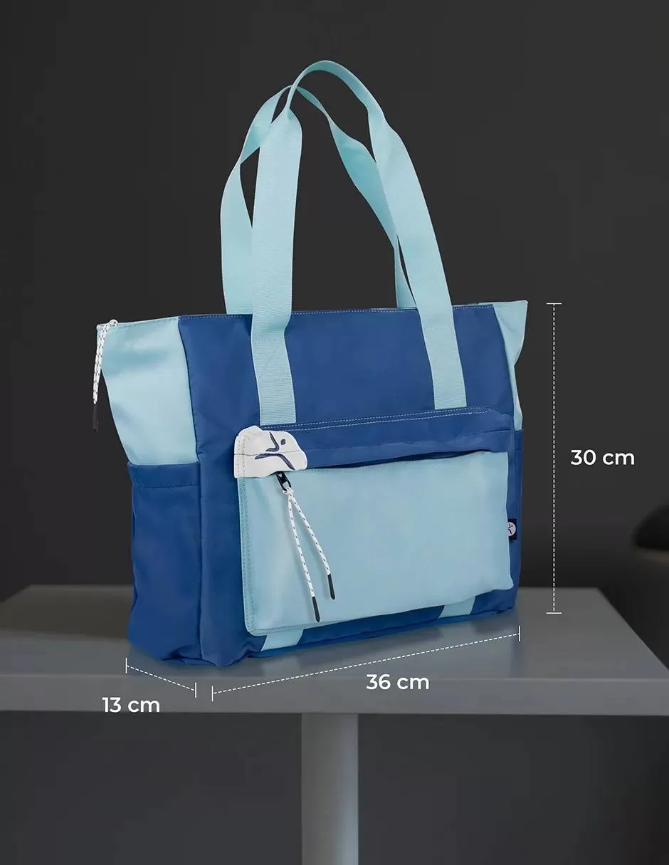 TOTEBAG AZUL PARA LAPTOP 16 Pulgadas TZLB01-V, color azul y turquesa - Imagen 2