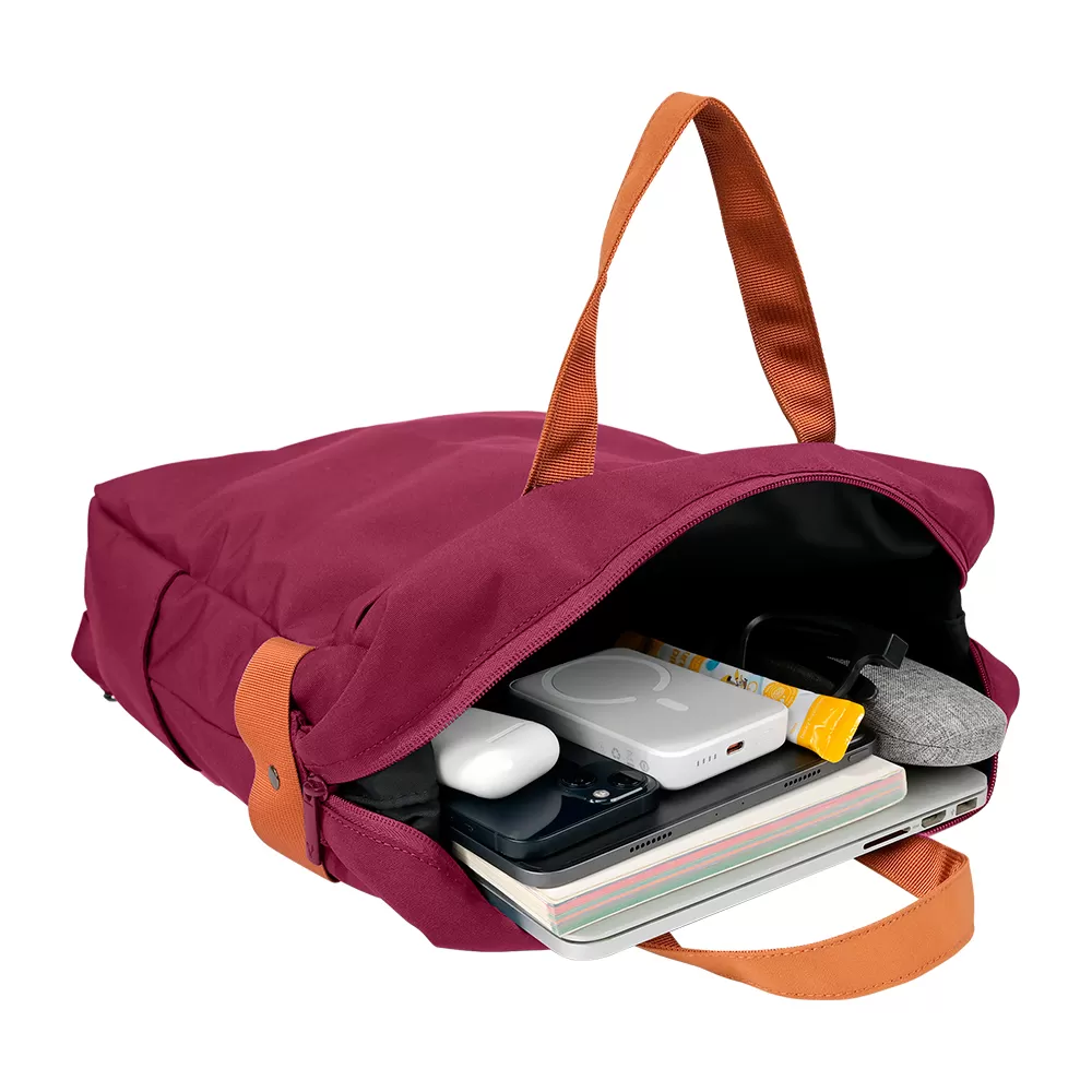 MOCHILA VORAGO BP-301 VINTAGE DOBLE USO LAPTOP 15.6 MARRÓN - Imagen 4