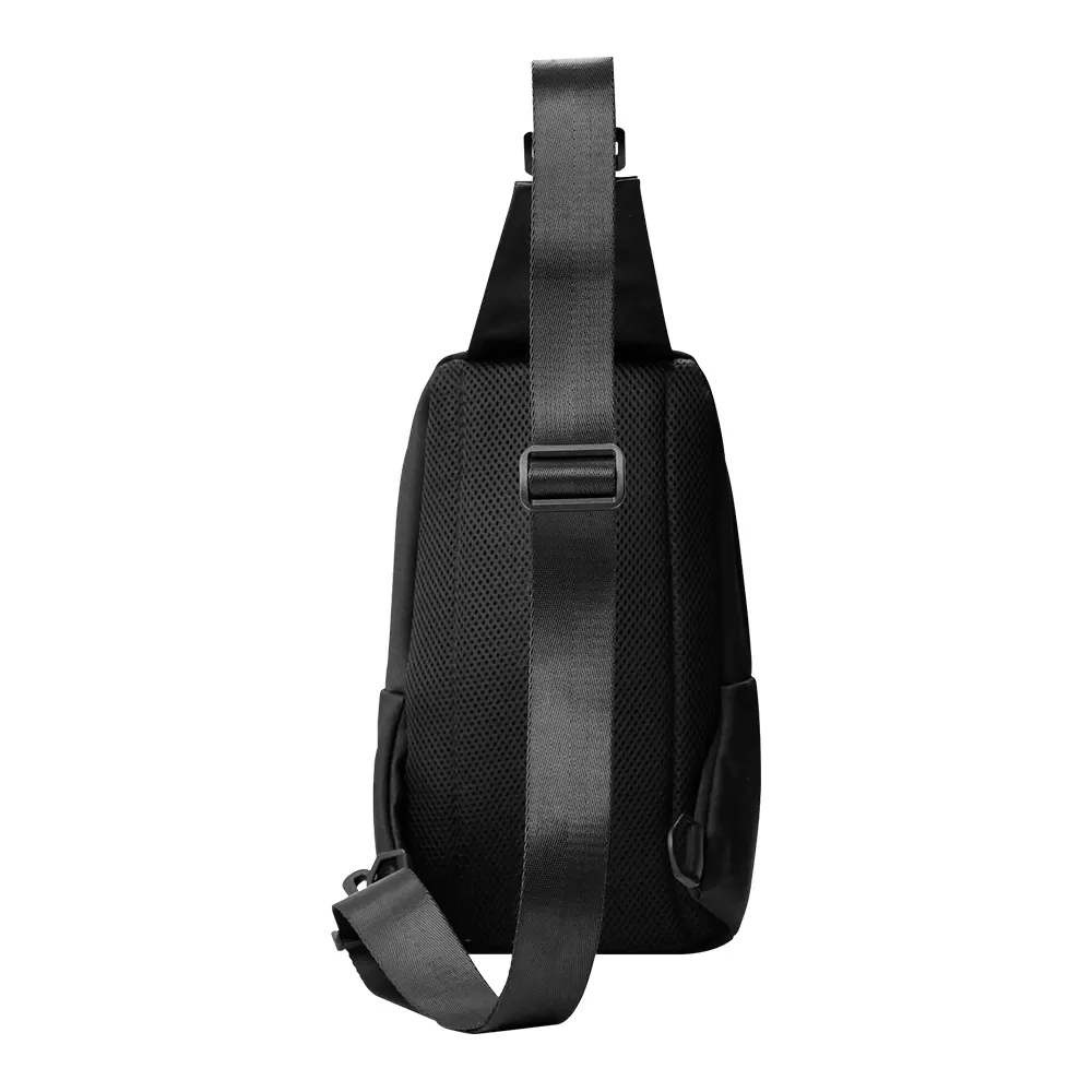 MOCHILA PECHERA CRUZADA VORAGO CB-300 POLYESTER NEGRA - Imagen 3