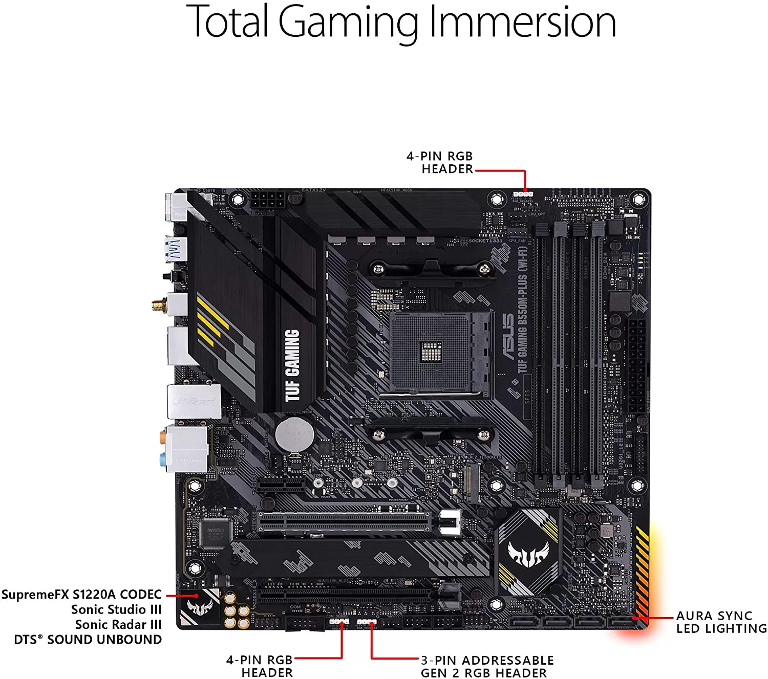 MB ASUS TUF GAMING B550M-PLUS (WI-FI) - Imagen 2