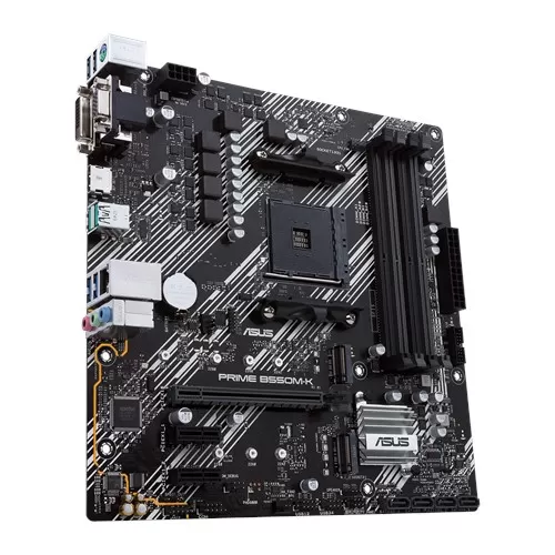 Tarjeta Madre ASUS PRIME B550M-K, micro ATX, AMD,Ryzen AM4,PCIe 4, HDMI / D-Sub / DVI, SATA 6 Gbps - Imagen 2