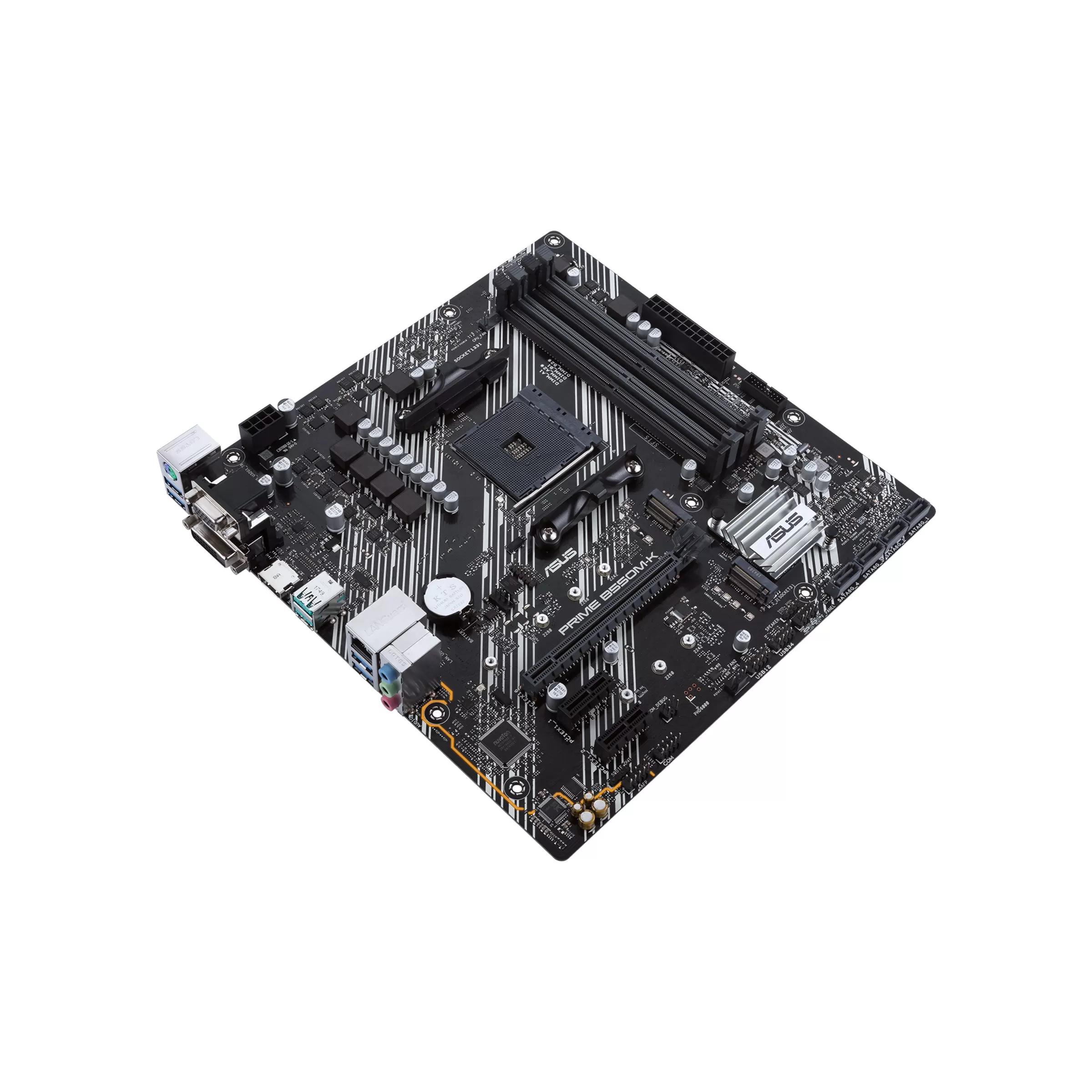 Tarjeta Madre ASUS PRIME B550M-K, micro ATX, AMD,Ryzen AM4,PCIe 4, HDMI / D-Sub / DVI, SATA 6 Gbps - Imagen 4