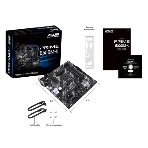 Tarjeta Madre ASUS PRIME B550M-K, micro ATX, AMD,Ryzen AM4,PCIe 4, HDMI / D-Sub / DVI, SATA 6 Gbps - Imagen 6