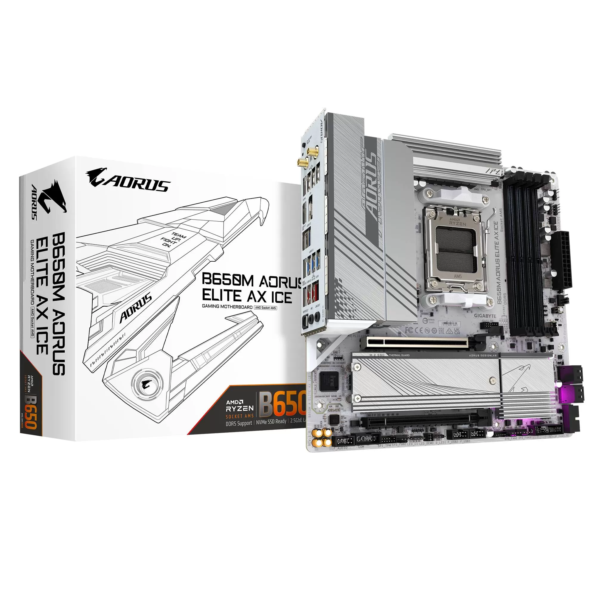 TARJETA MADRE GIGABYTE Micro ATX B650M A ELITE AX ICE 64 GB DDR5 AM5 Para AMD - Imagen 6