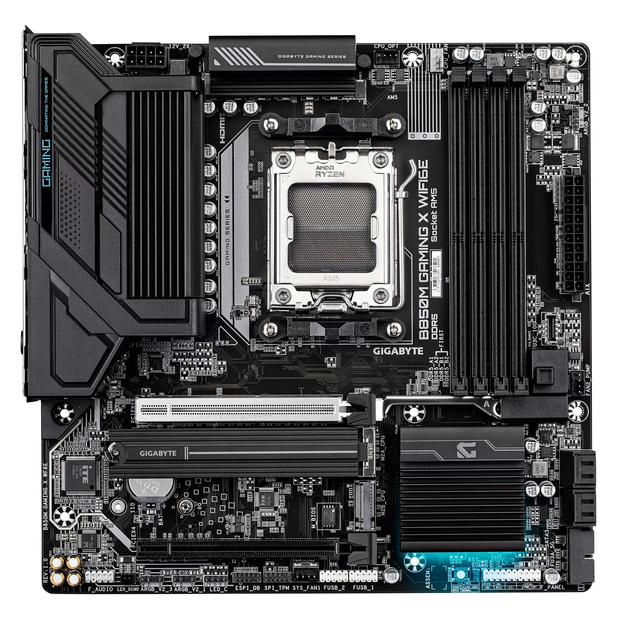 Motherboards GIGABYTE B850M GAMING X WF6E, DDR5, 256 GB, AMD, Micro ATX