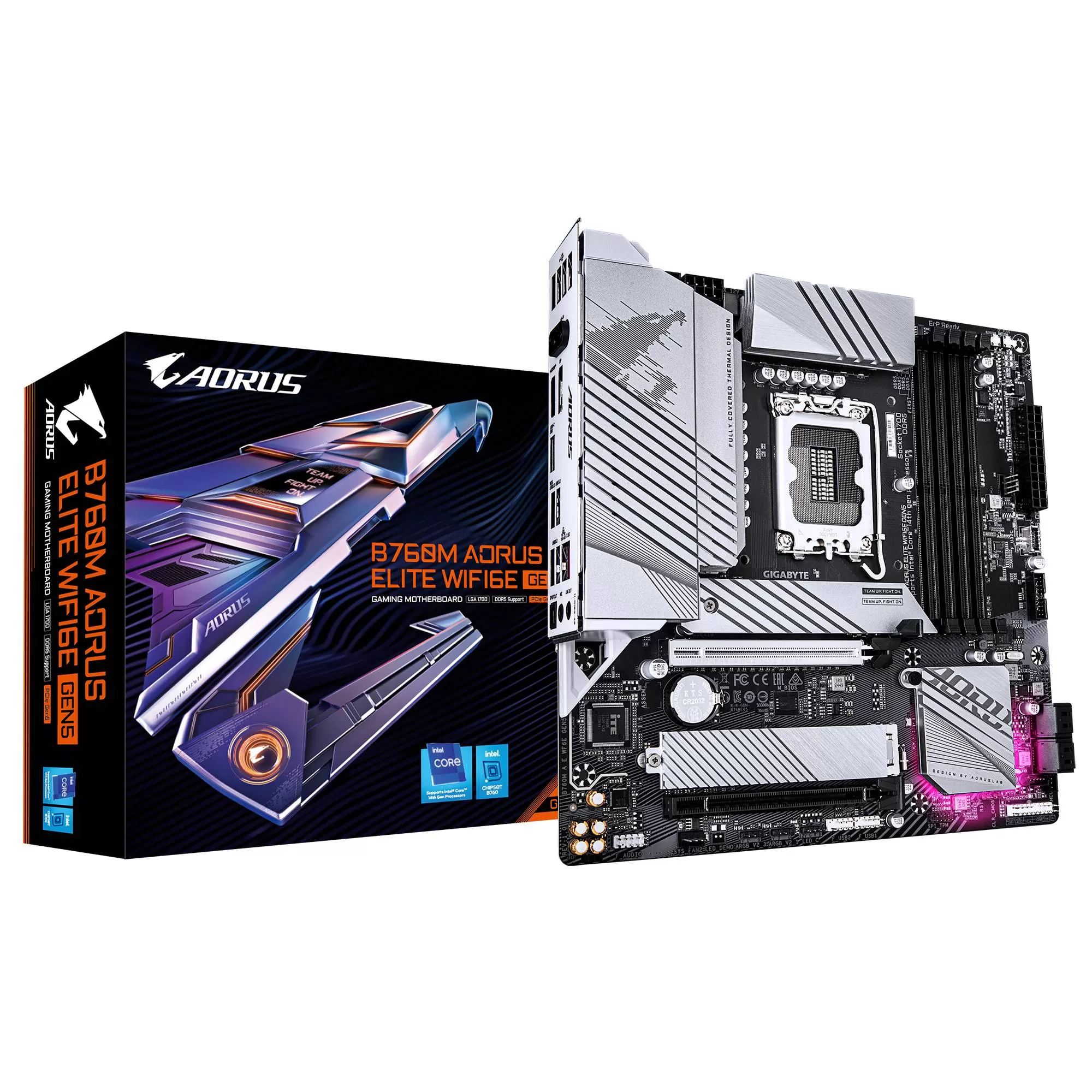 Motherboard GIGABYTE B760M A ELITE GEN5 , DDR5-SDRAM, 256 GB, Intel, LGA1700 - Imagen 2