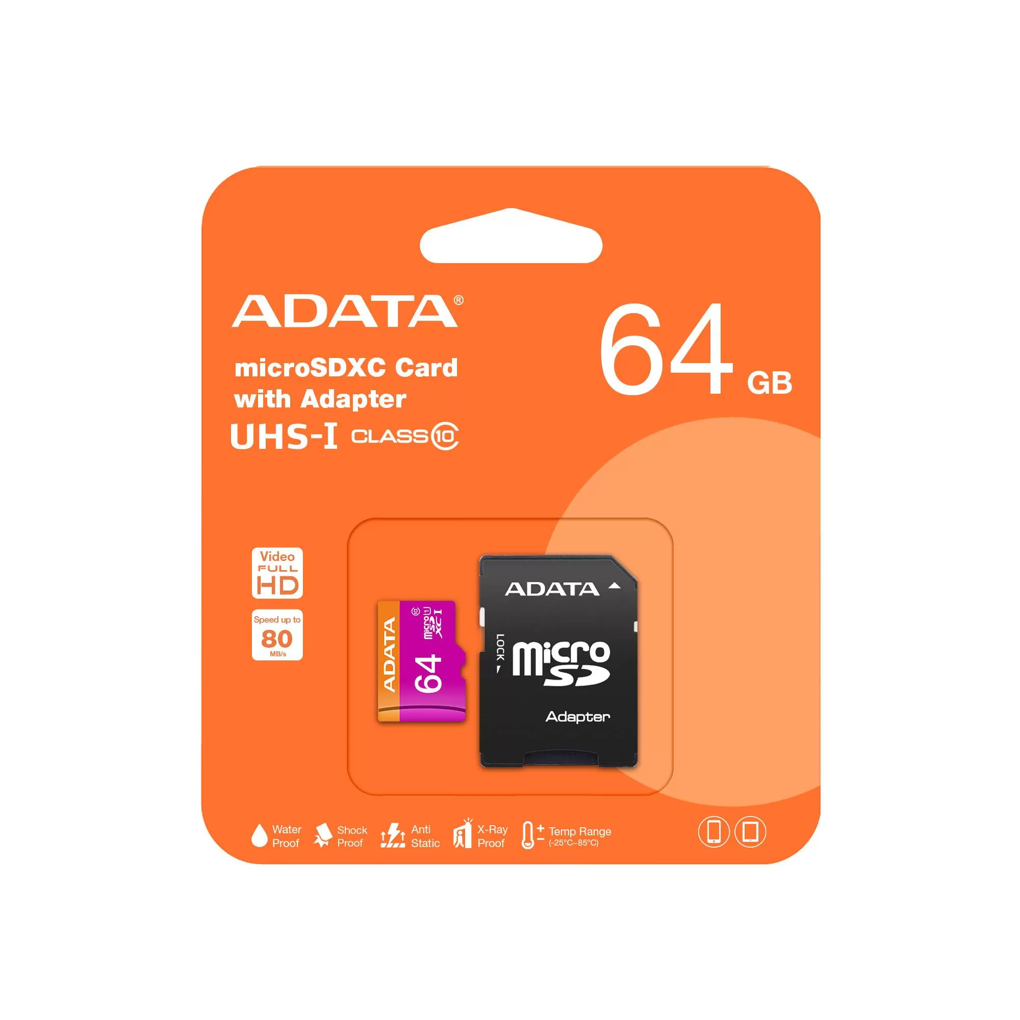 Memoria Micro SD ADATA UHS-I U1, 64 GB, 30 MB/s, 10 MB/s, Negro - Imagen 2
