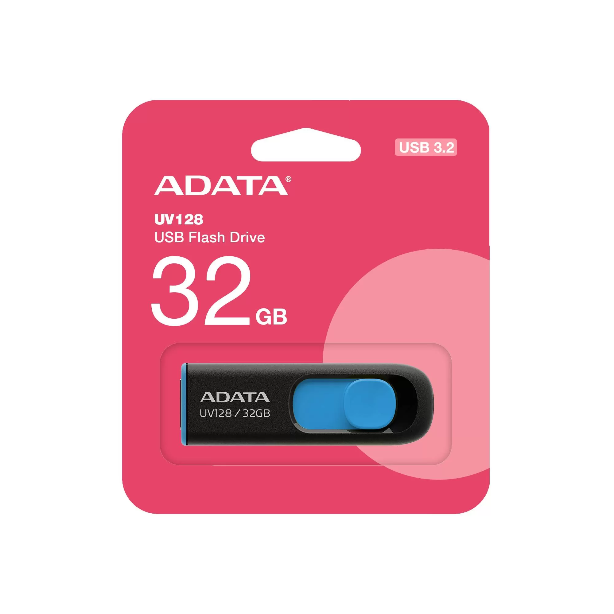 Memoria USB ADATA UV128, Negro, 32 GB, USB 3.2 (retrocompatible con 3.0 y 2.0), 100 MB/s - Imagen 3