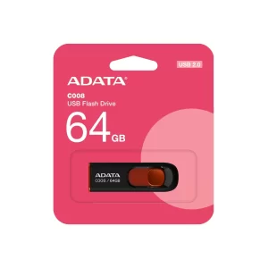 Memoria USB ADATA C008, Negro, 64 GB, USB 2.0