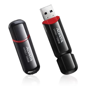 Memoria USB ADATA AUV150-128G-RBK, Negro, 128 GB, USB 3.2, retro compatible a 3.1, 3.0 y 2.0.