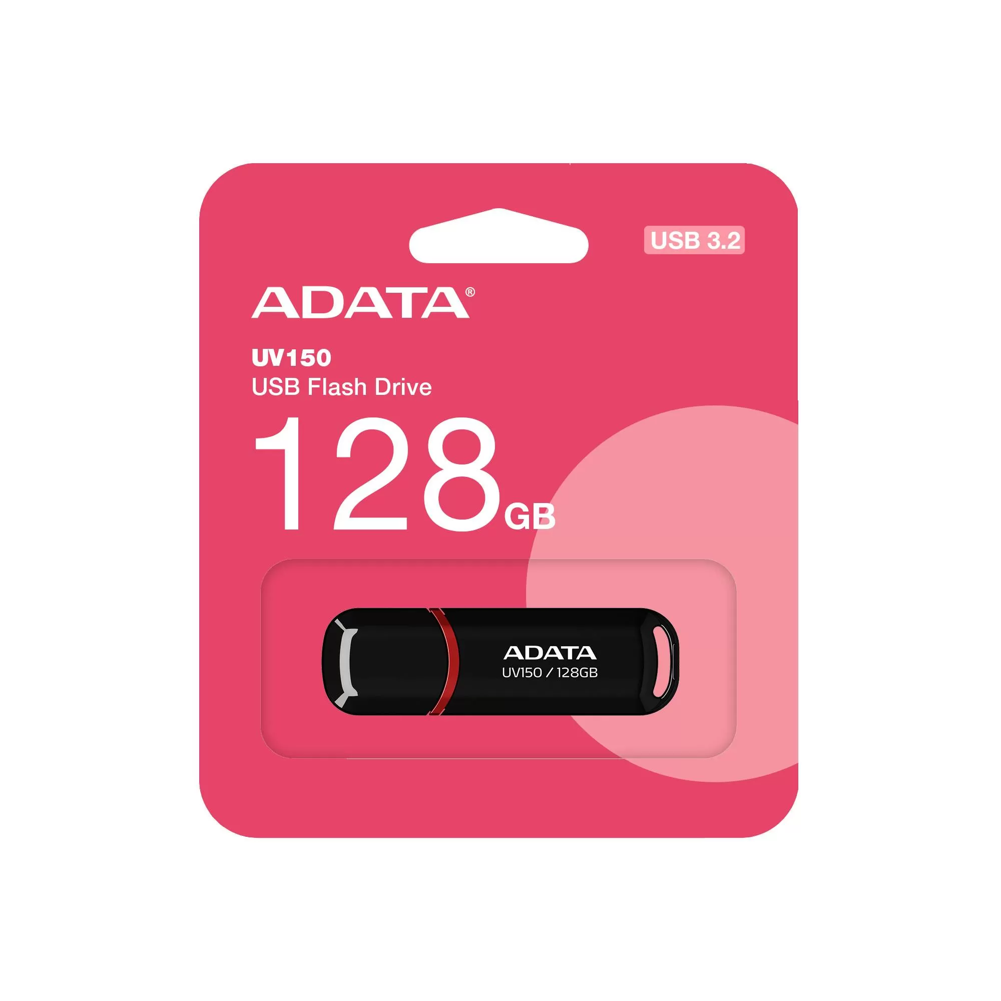 Memoria USB ADATA AUV150-128G-RBK, Negro, 128 GB, USB 3.2, retro compatible a 3.1, 3.0 y 2.0. - Imagen 3