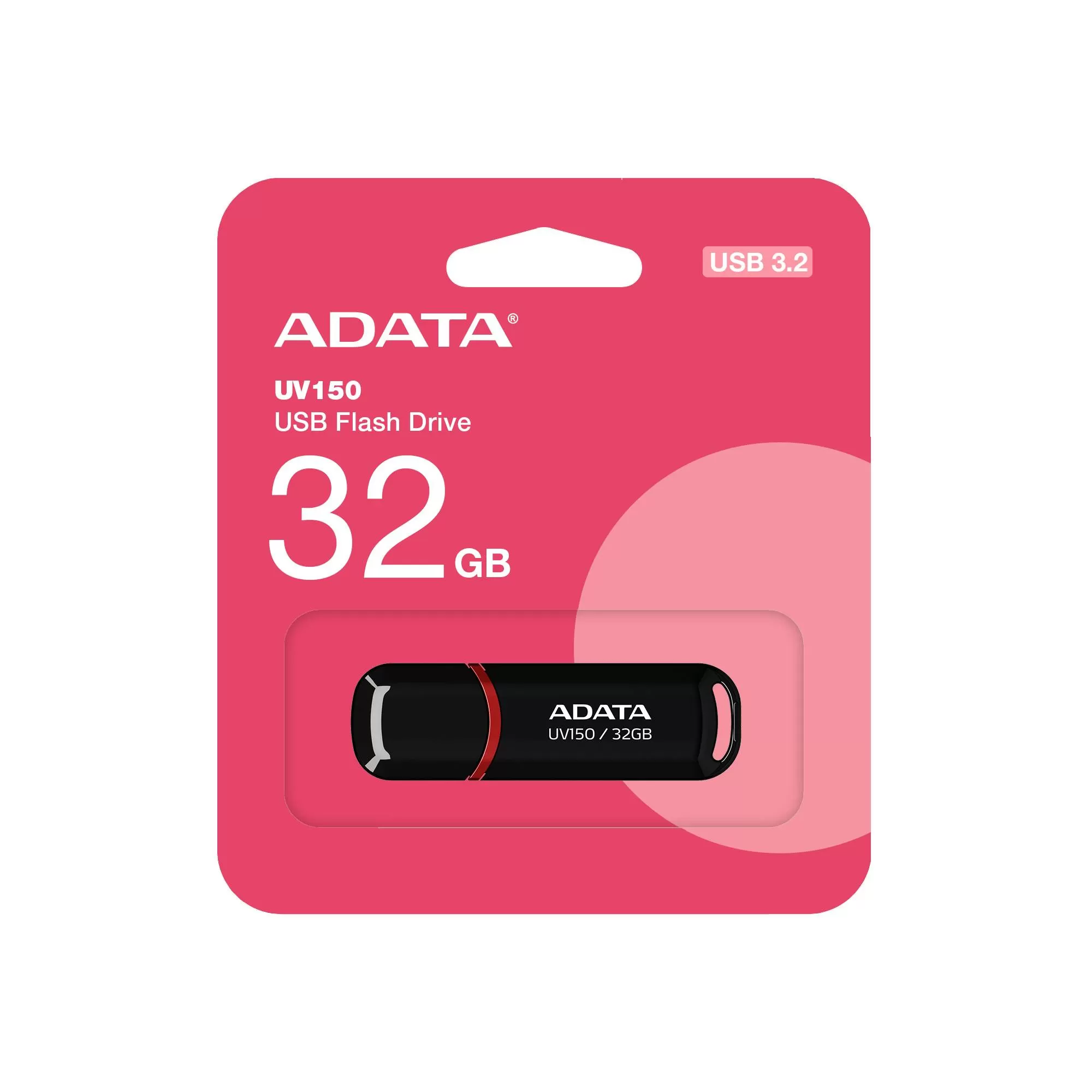 Memoria USB ADATA UV150, Naranja, 32 GB, USB 3.2 (retrocompatible con 3.0 y 2.0), 100 MB/s