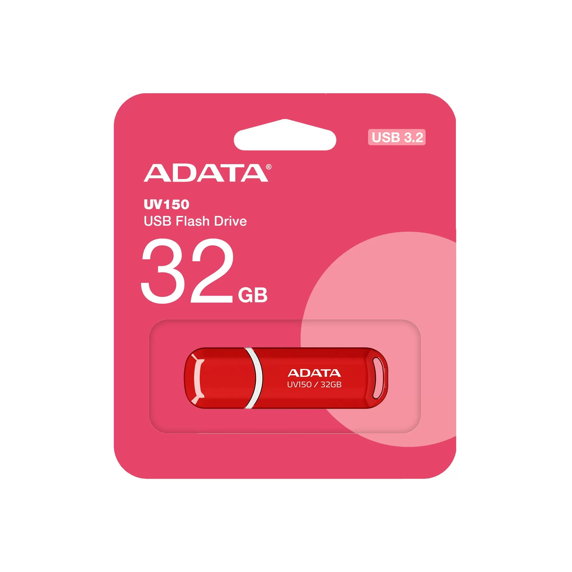 Memoria USB ADATA AUV150-32G-RRD, Rojo, 32 GB, USB 3.2