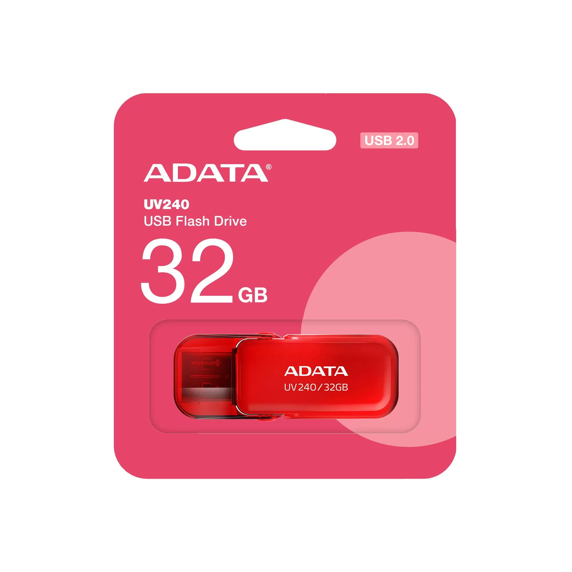 Memoria USB 2.0 de 32GB ADATA UV240, Rojo, 32 GB, USB 2.0 - Imagen 2