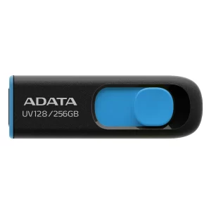 Memoria USB ADATA AUV128-256G-RBE, Negro / Azul, 256 GB, USB 3.2 Gen1