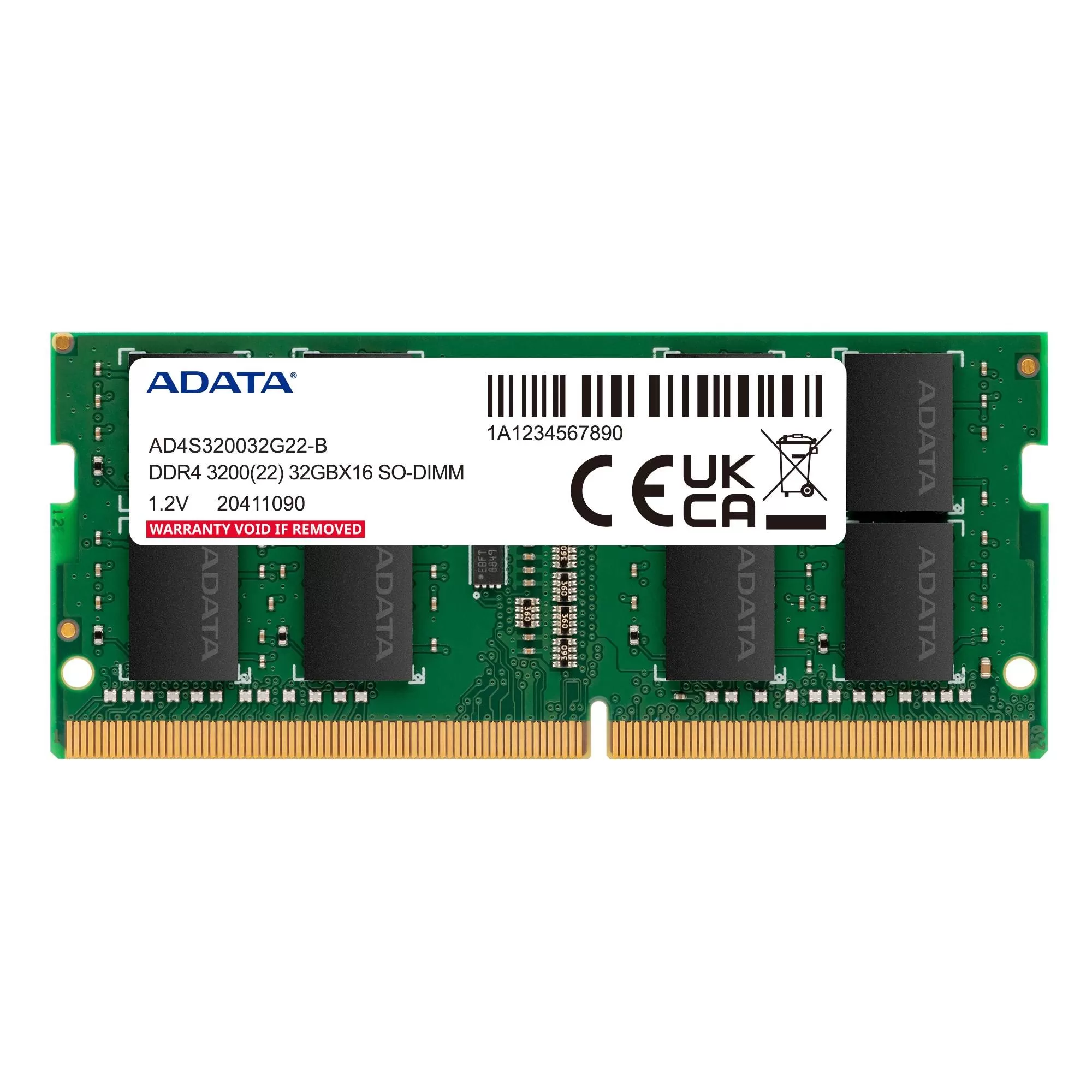 Memoria RAM ADATA AD4S320032G22-SGN, 32 GB, DDR4, 3200MHz, SO-DIMM