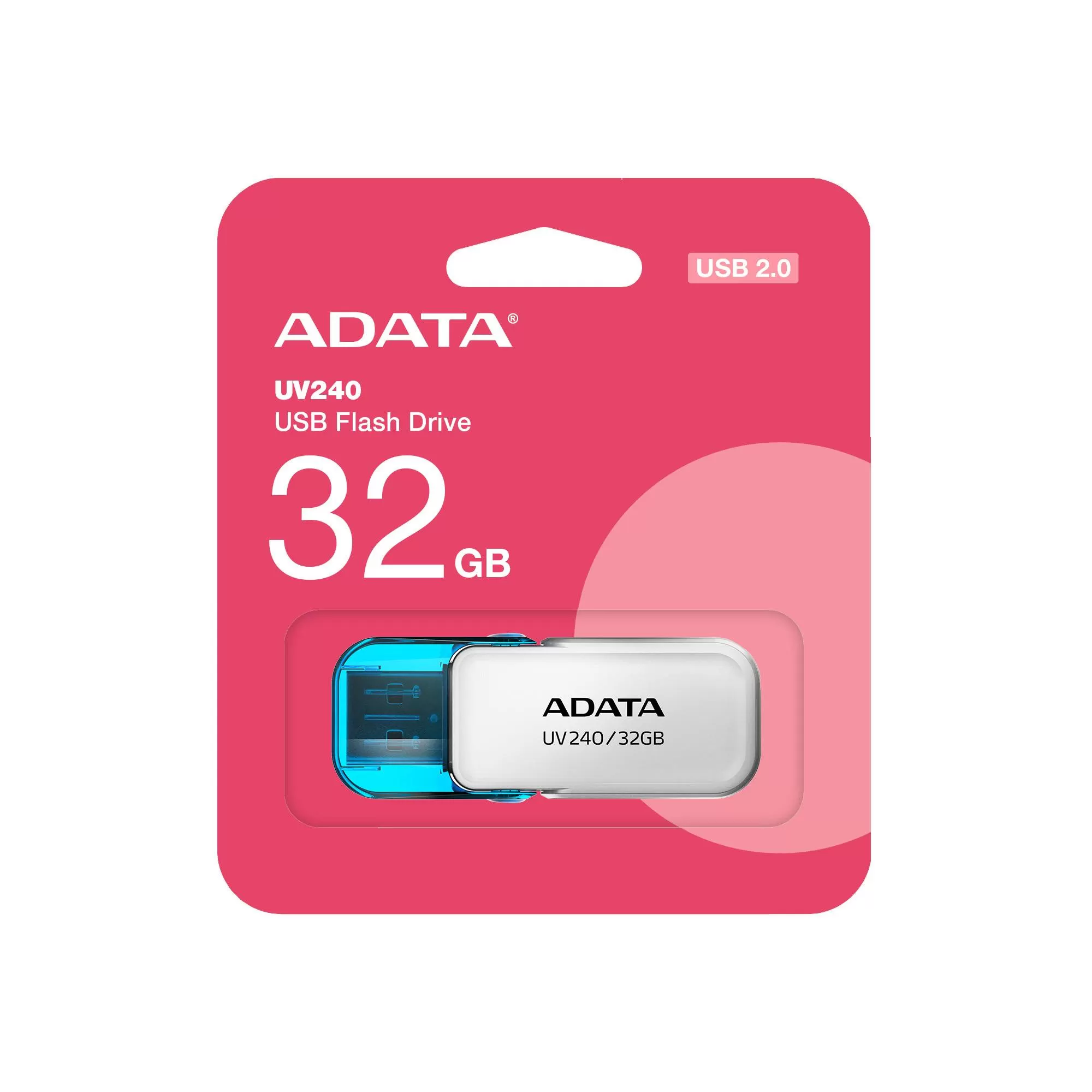 Memoria USB ADATA AUV240-32G-RWH, Blanco, 32 GB - Imagen 2