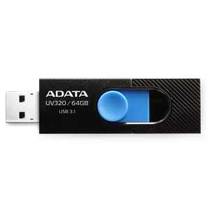 Memoria USB ADATA UV320, Azul / Negro, 64 GB, USB tipo A