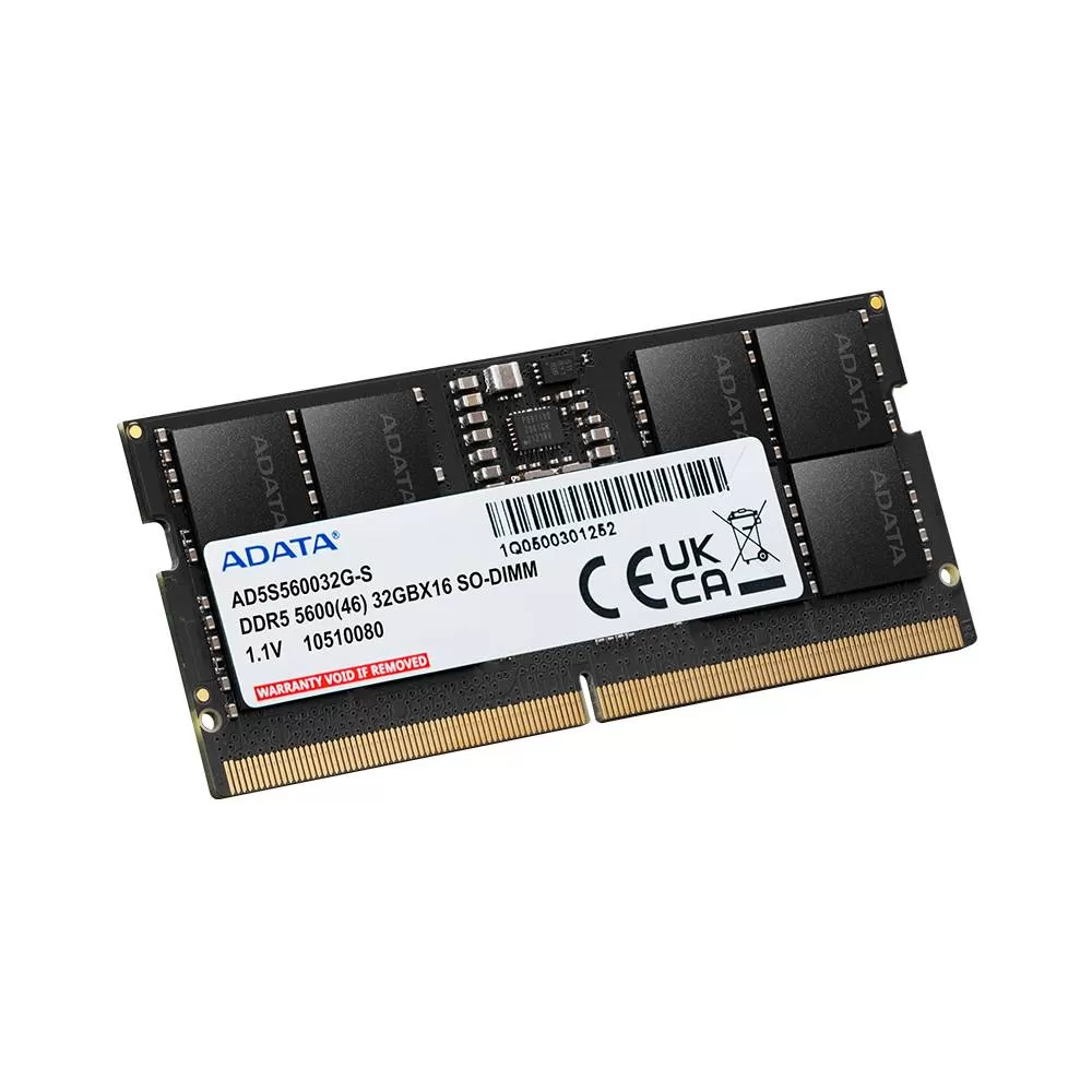 Memoria RAM ADATA, DDR5 16GB SODIMM 5600MHz. AD5S560016G-S