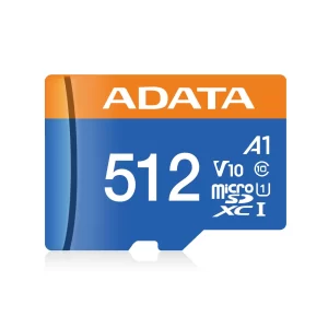 Micro Secure Digital ADATA Premier A1 UHS-I 512GB Class 10, Velocidad de lec/esc 100/25 (MB/s). AUSDX512GUICL10A1-RA1