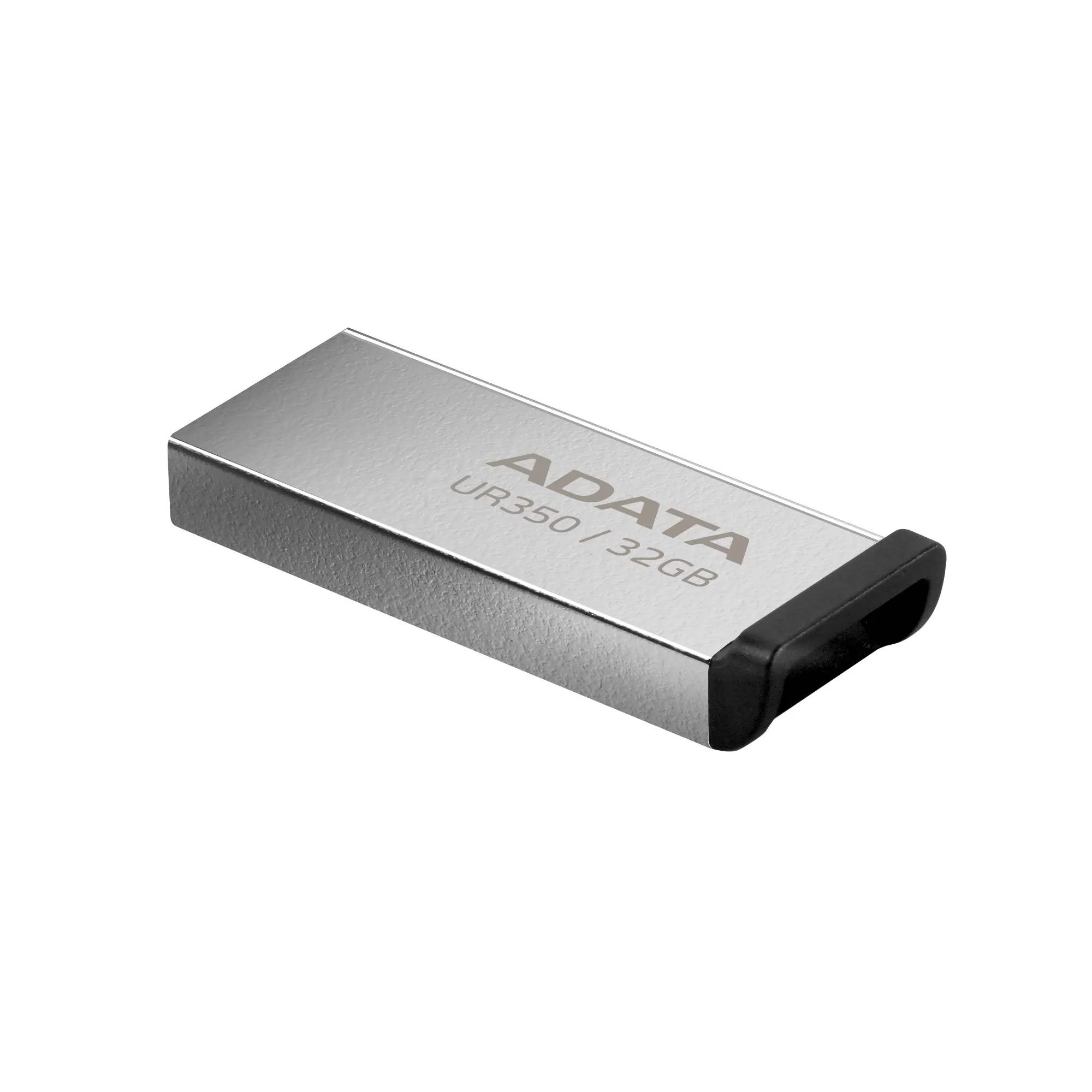 Memoria USB de 32GB UR350 3.2 Gen 1 (retrocompatible 3.0 y 2.0), diseño elegante sin tapa. Color Metálico, negro. UR350-32G-RSR/BK - Imagen 2