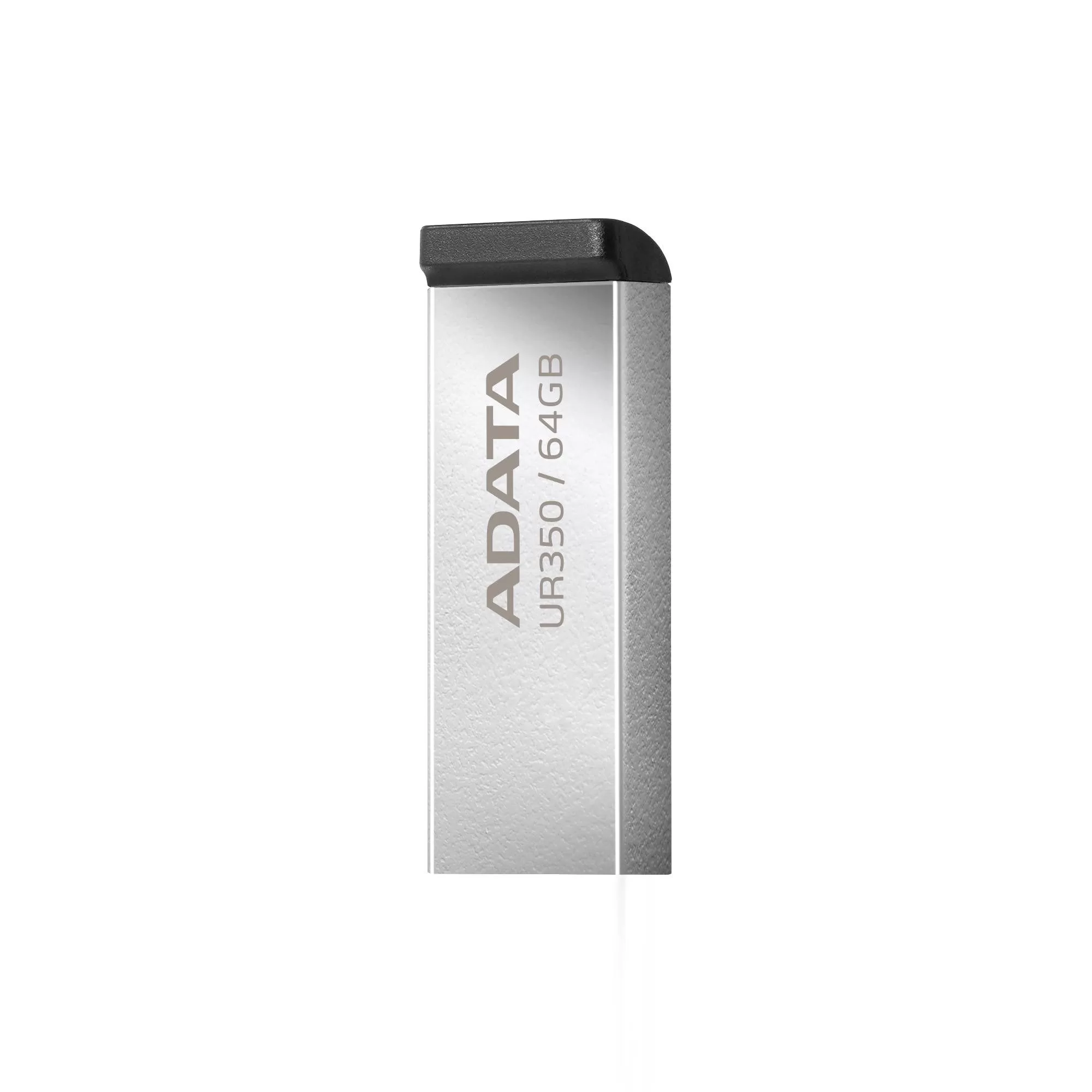 Memoria USB de 64GB UR350 3.2 Gen 1 (retrocompatible 3.0 y 2.0), diseño elegante sin tapa. Color Metálico, negro. UR350-64G-RSR/BK - Imagen 2