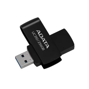 Memoria USB de 256GB UR310 3.2 Gen 1 (retro compatible 3.0 y 2.0), diseño material reciclado sin tapa. NEGRO. UC310-256G-RBK