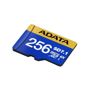 MicroSDXC ADATA 256GB SD7.1 Express UHS-I U3 V30, Clase 10 (A2), PCIe Gen3 x1, Velocidades de lectura y escritura de hasta 800/700 MB/s UD256GEX3L1-C