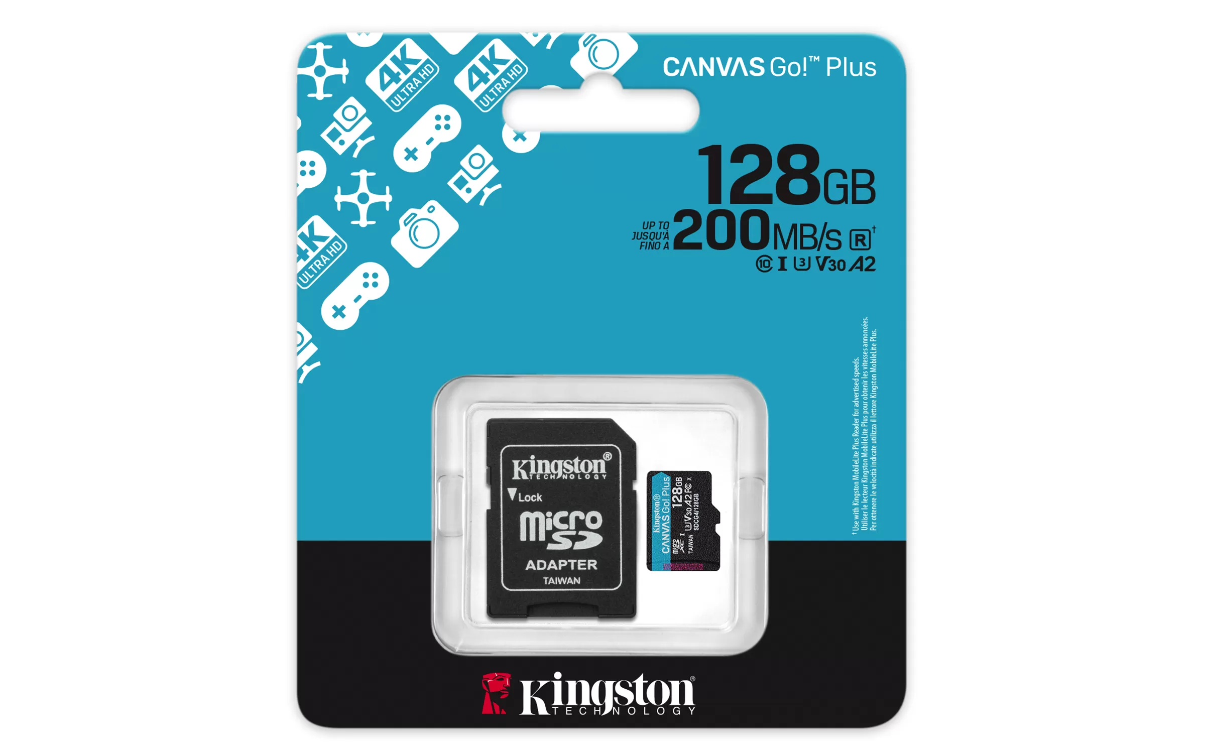 MEMORIA MICROSD KINGSTON CANVAS GO! PLUS GEN4 128GB R.200MB/S CL10 UHS-I U3 V30 A2 - Imagen 4