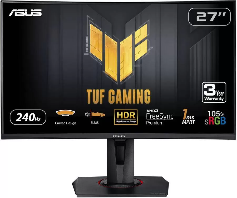 Monitor ASUS TUF Gaming VG27VQMY 27 Pulgadas Full HD 1920x1080, 240 Hz, HDMI, DP, VA